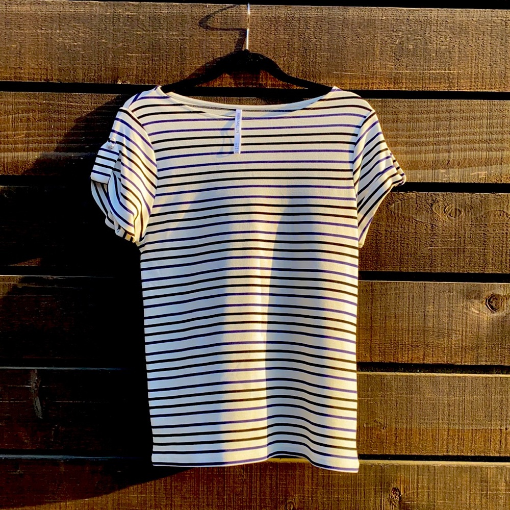 Striped short sleeve top - Karen Millen